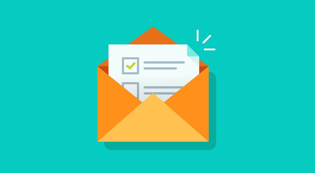 new email, Illustration of orange envelope containing letter, symbolizing correspondence, communication, written messages digital traditional context.